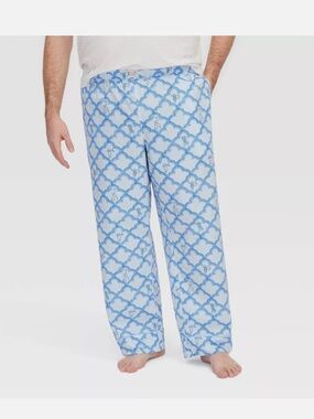 XL - Roller Rabbit x Target Light Blue geo trellis Men’s Pajama Pants